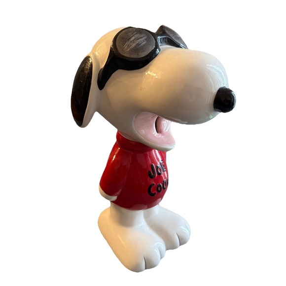 Peanuts Other - Peanuts Snoopy Ceramic Piggy Bank Joe Cool 9.5"  18215 Stopper Red Barron Shades